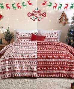 Juego de Colcha navideña CAROMIO Tamaño King - Cubrecama