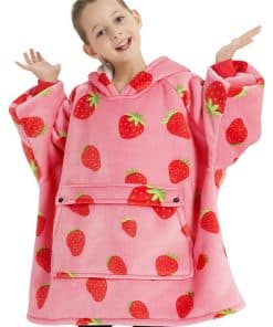 Manta con capucha para niños KFUBUO Sherpa con patrones de