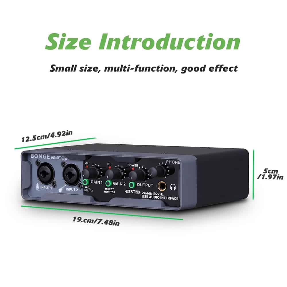 Interfaz de Audio USB BOMGE (24 bit/192 kHz) con XLR, - Imagen 4