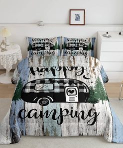 Juego de edredón para la comodidad de la caravana feliz