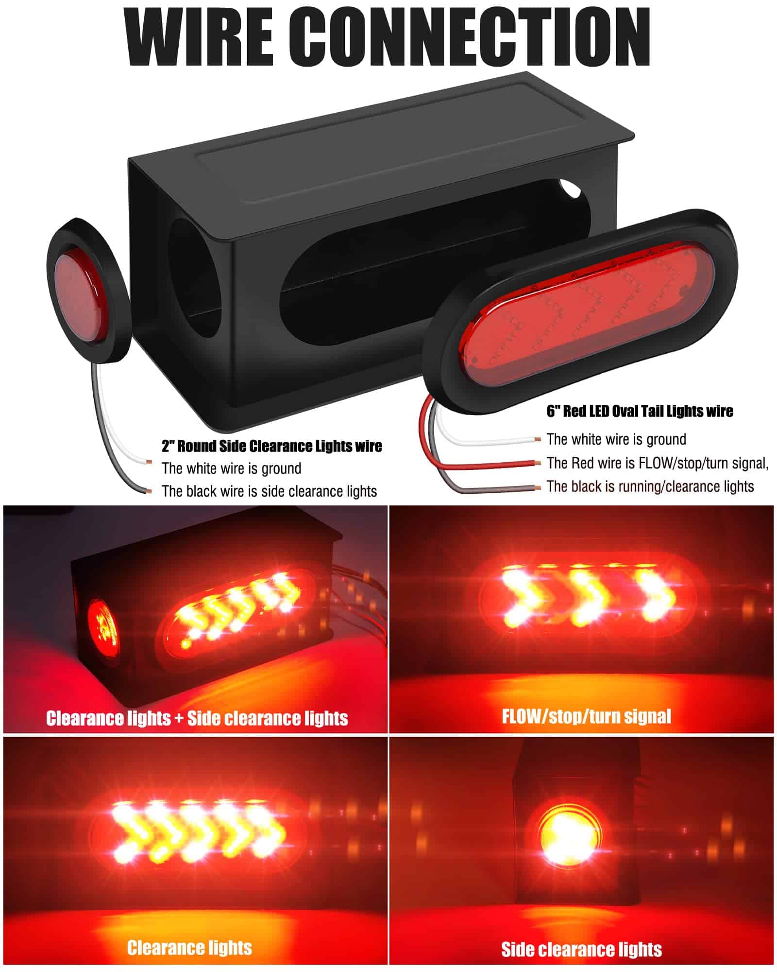 Kit de Cajas de Montaje de Luz de Remolque de Acero Ovalado - Imagen 6