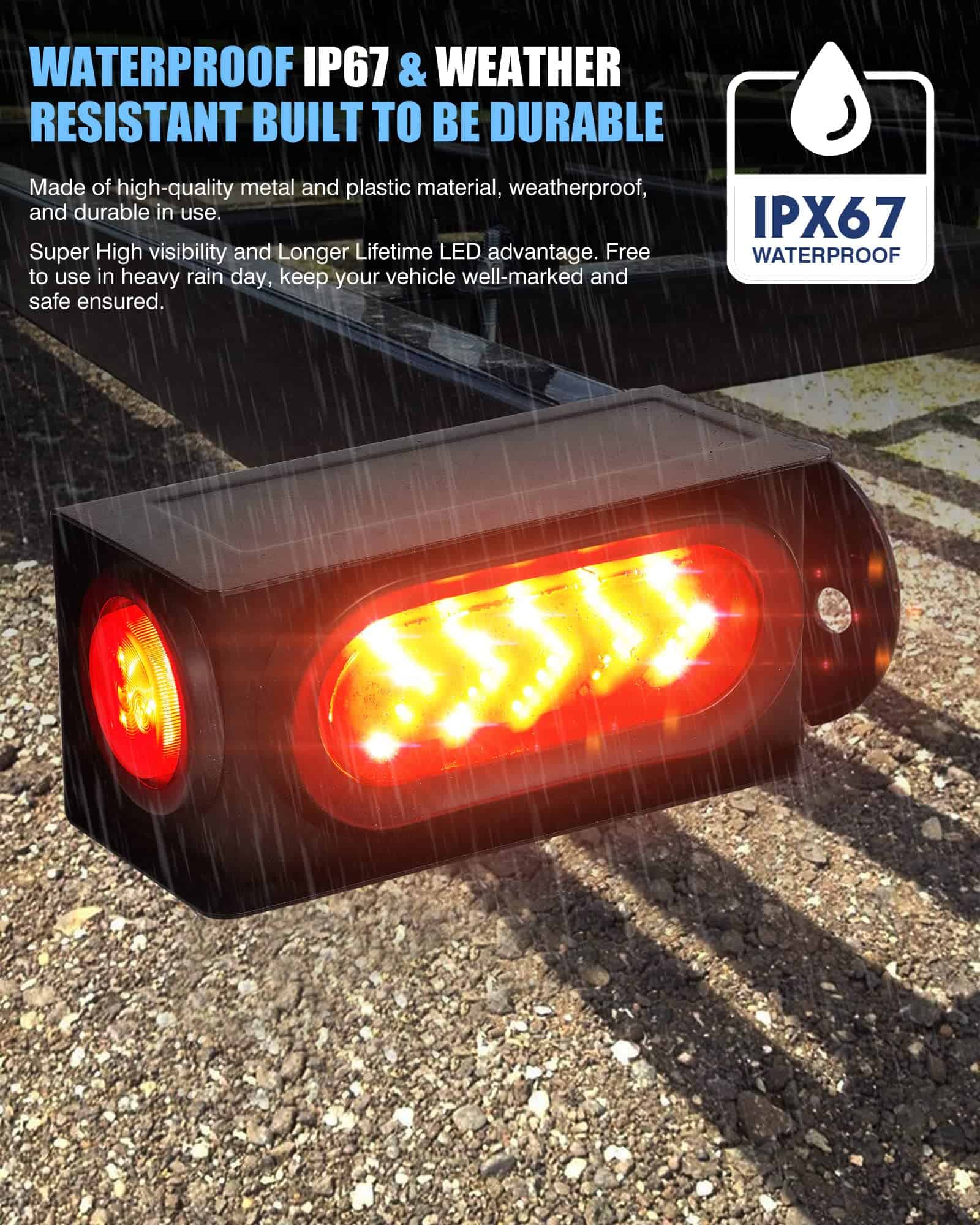 Kit de Cajas de Montaje de Luz de Remolque de Acero Ovalado - Imagen 4