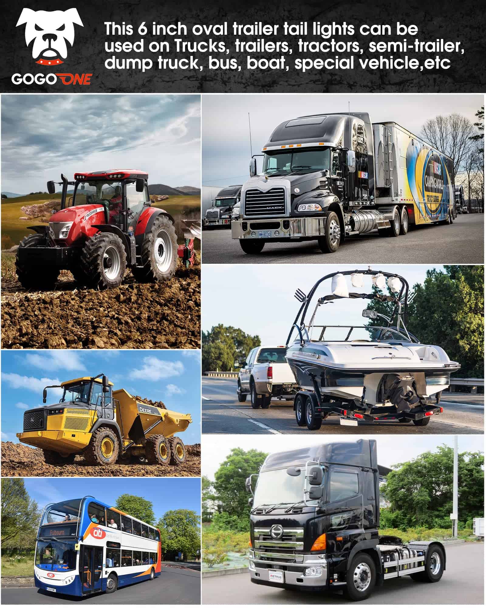 Kit de Cajas de Montaje de Luz de Remolque de Acero Ovalado - Imagen 8