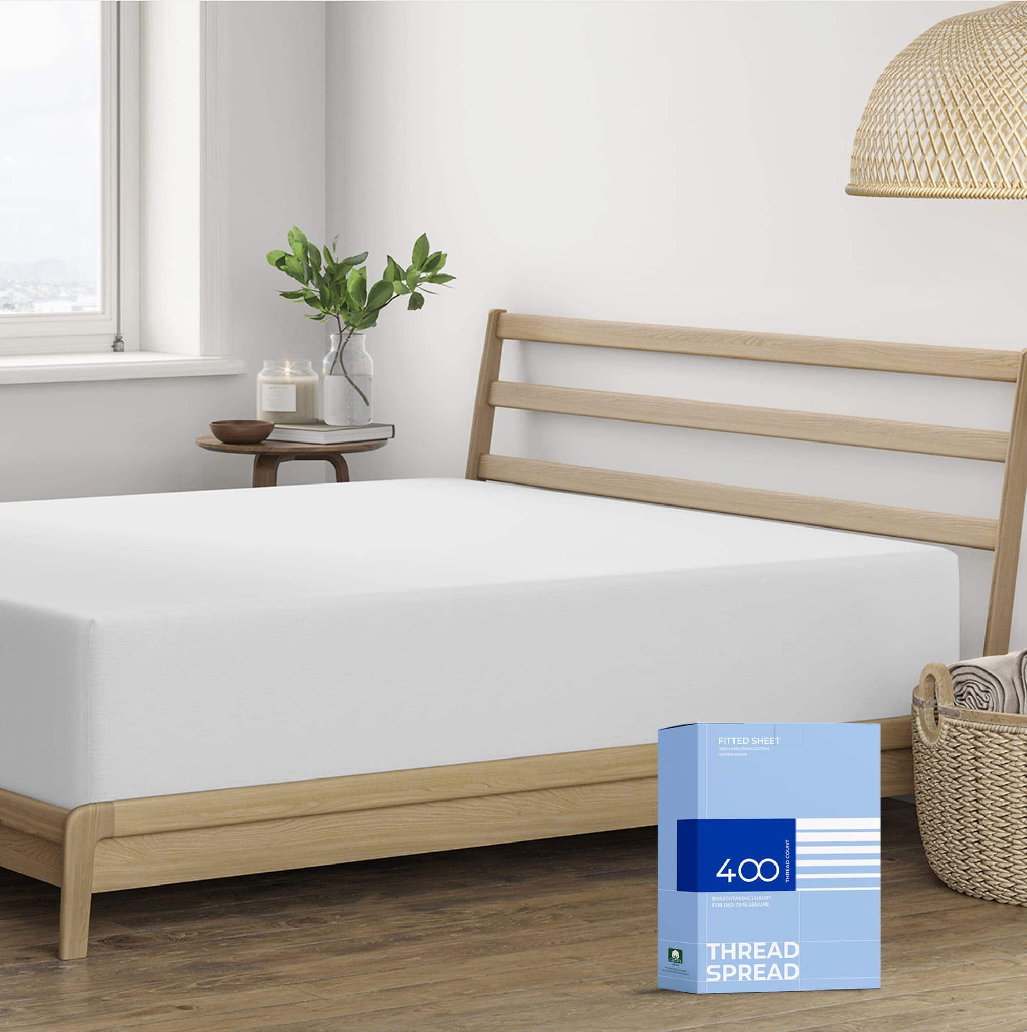 Sábana Ajustable Thread Spread 100% Algodón -Plata