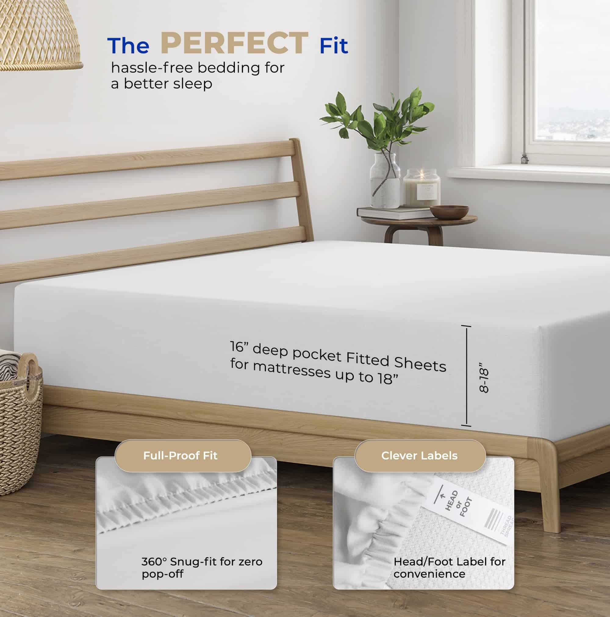 Sábana Ajustable Thread Spread 100% Algodón -Plata - Imagen 5