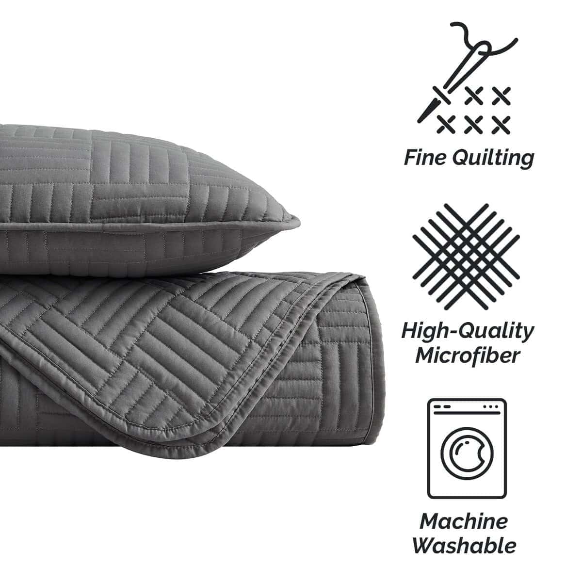 Juego de Edredón Oversized King de Southshore -Gris Pizarra - Imagen 6