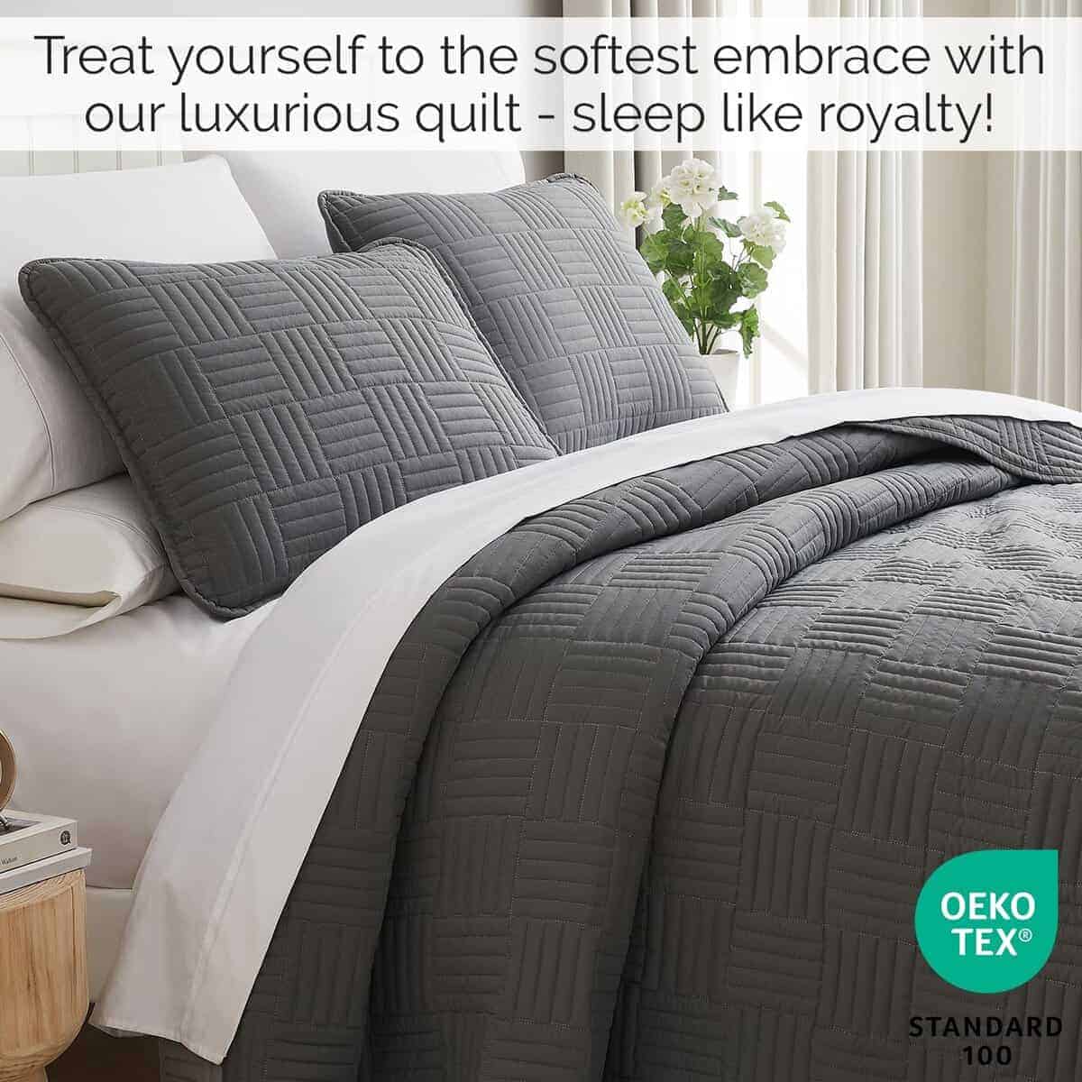 Juego de Edredón Oversized King de Southshore -Gris Pizarra - Imagen 3
