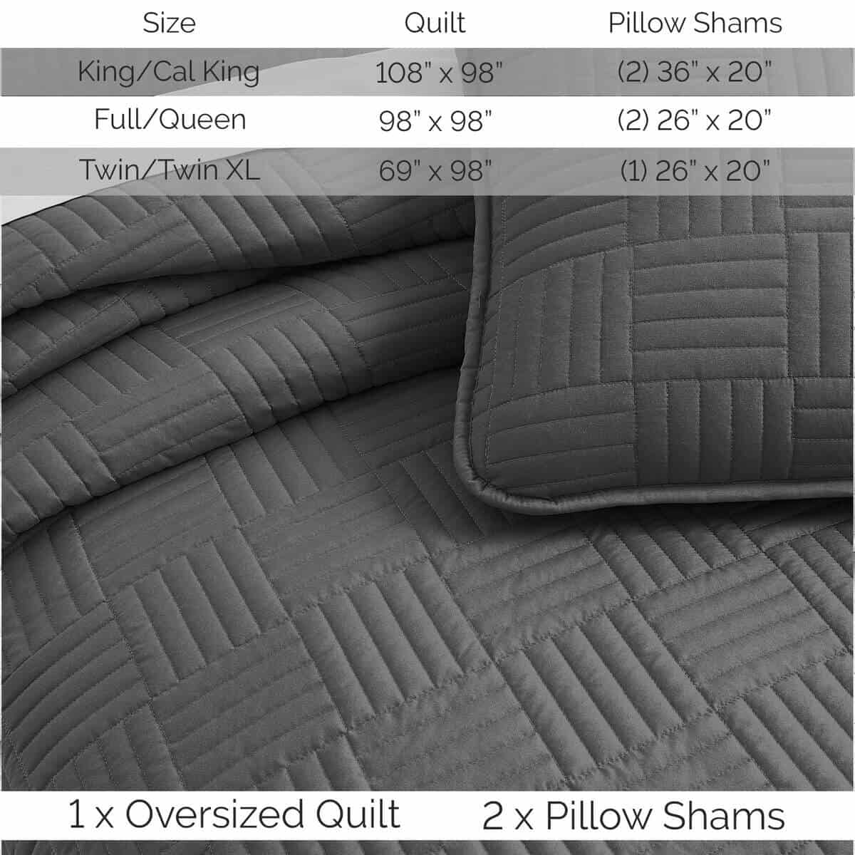 Juego de Edredón Oversized King de Southshore -Gris Pizarra - Imagen 10