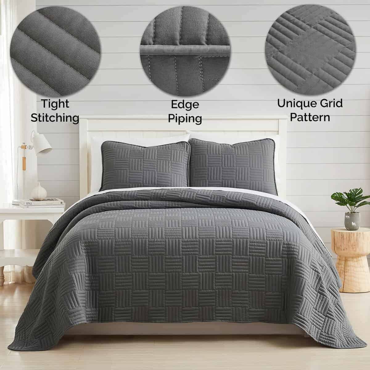 Juego de Edredón Oversized King de Southshore -Gris Pizarra - Imagen 5