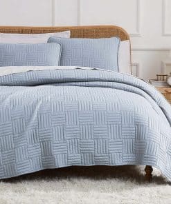 Set de ropa de cama de edredón extragrande -Azul Polvoriento