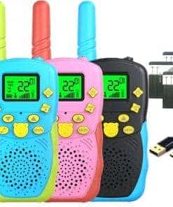 Walkie Talkies para Niños Recargables 3 Pack Largo Alcance