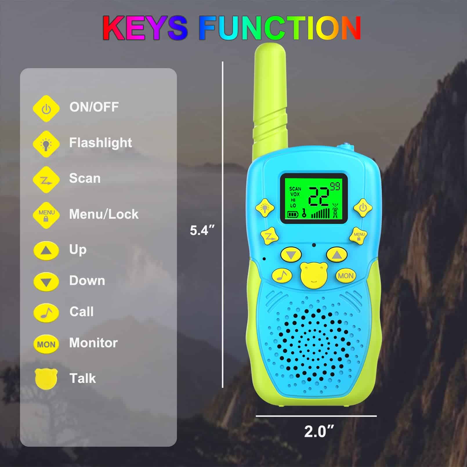 Walkie Talkies para Niños Recargables 3 Pack Largo Alcance - Imagen 6