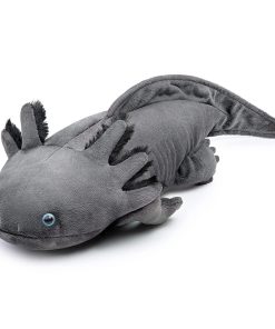 Peluche de Axolote con Corazón Pequeño, 31 Pulgadas, Gris,