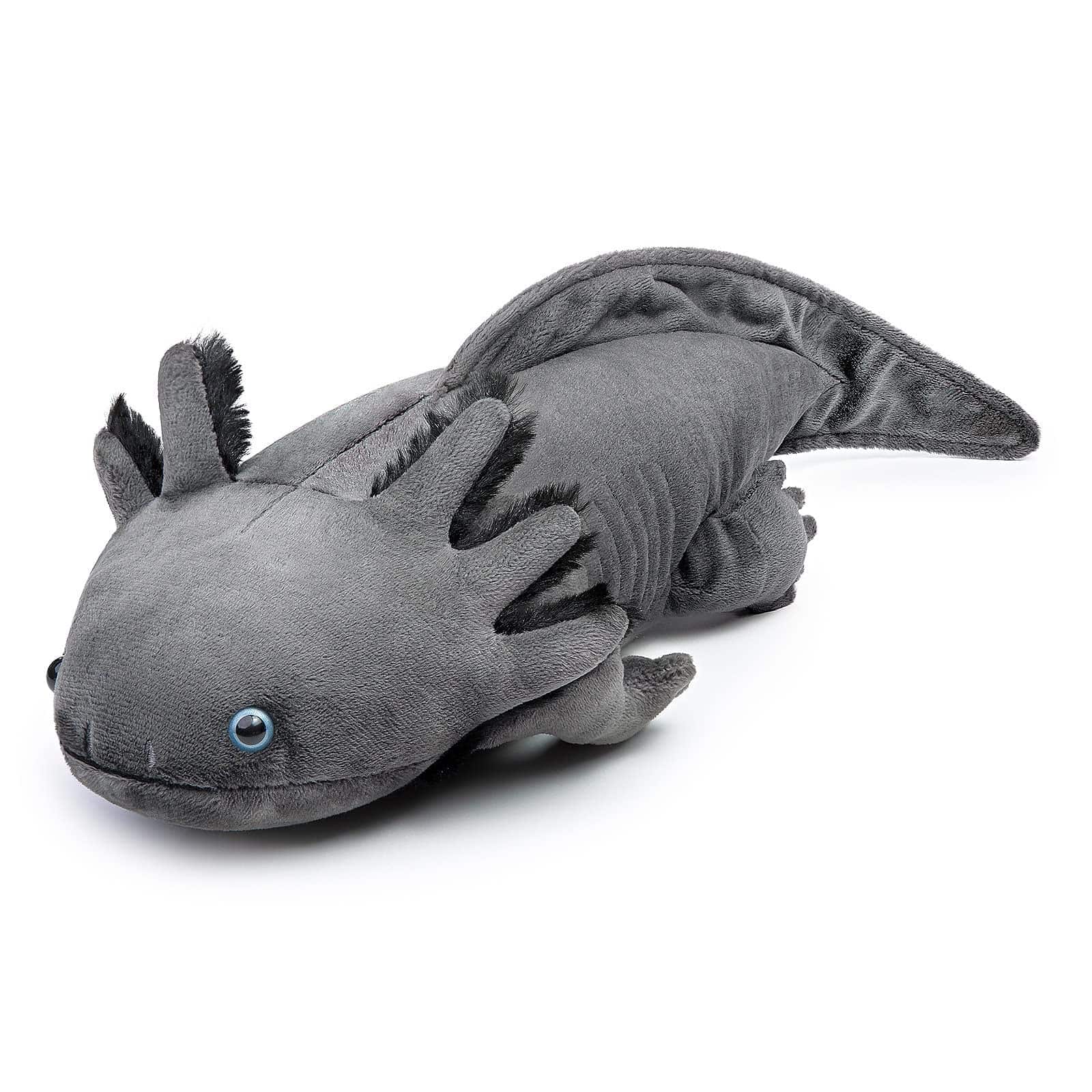 Peluche de Axolote con Corazón Pequeño, 31 Pulgadas, Gris,