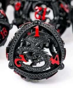 Set de Dados de Metal DND - Diseño Único de Orbes Huecos