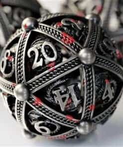 Set de dados de metal DND - Diseño único de órbita redonda