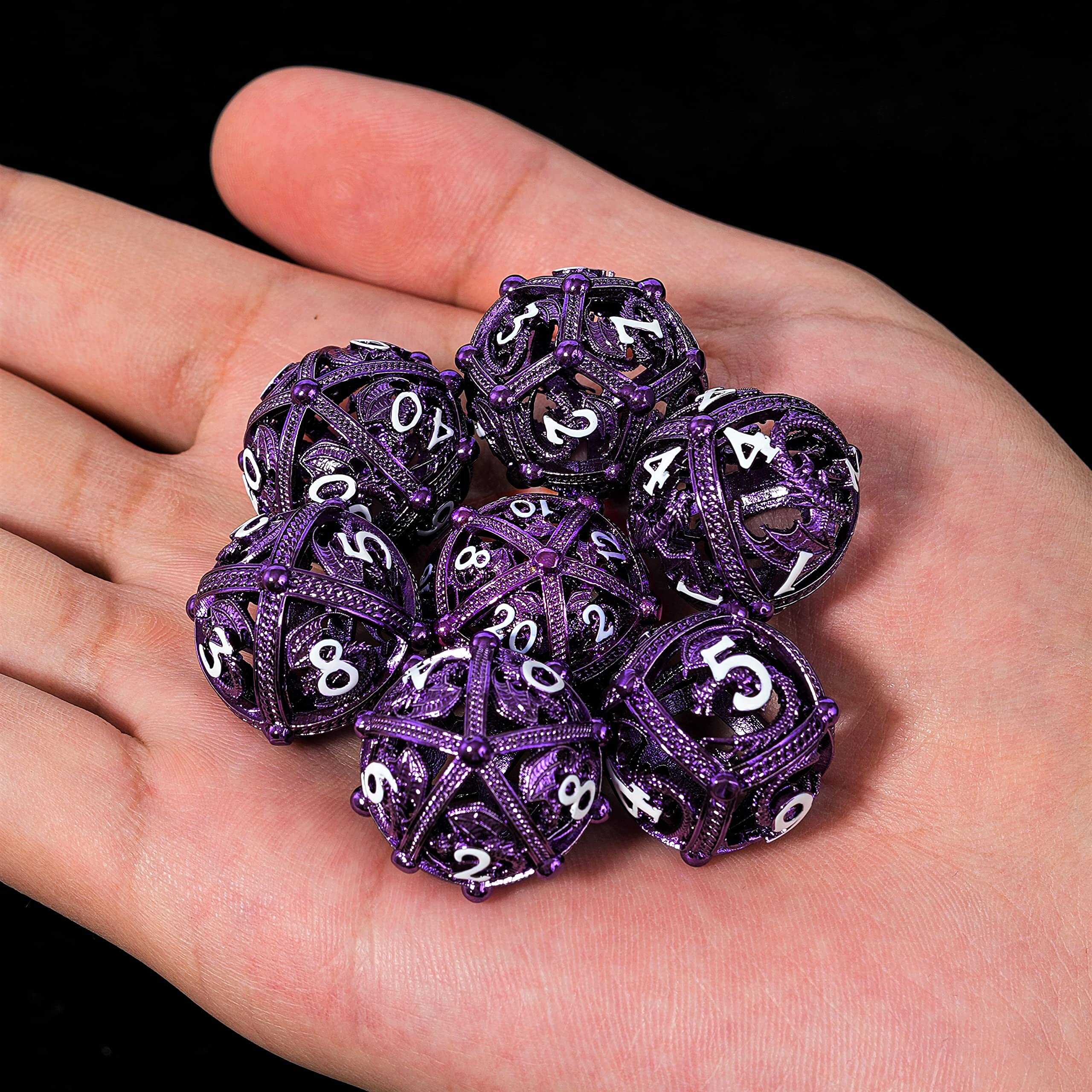 Set de dados de DND de metal - Diseño único de esfera hueca - Imagen 5