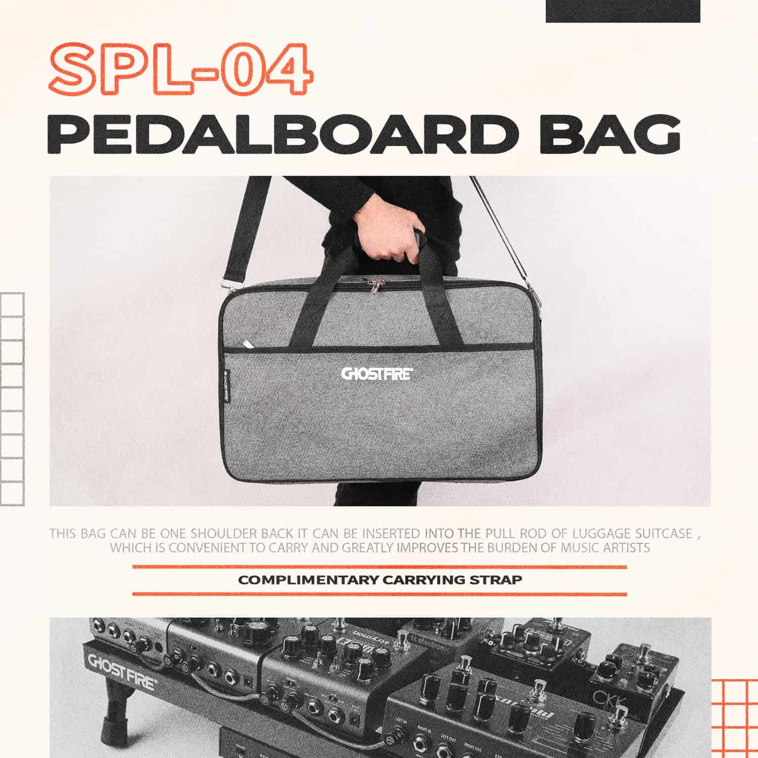 Bolsa de Transporte para Pedalera de Efectos de Guitarra - Imagen 4