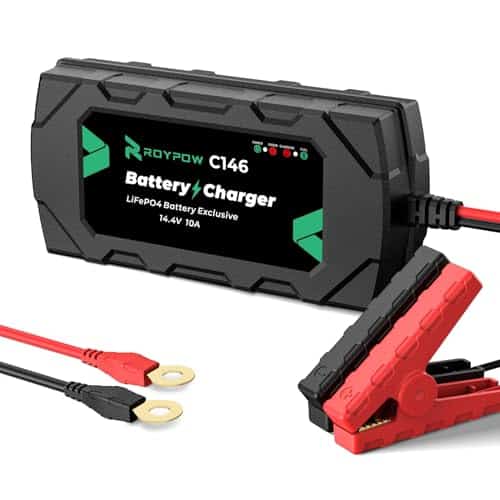 Cargador de batería RoyPow 12V 10 amperios LiFePO4