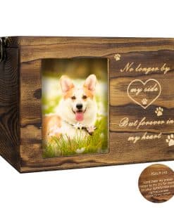 ABLEELBA Urna para Mascotas Grabada con Salmo Bíblico en la
