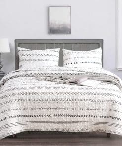 Juego de Colcha Blanca DURLENGEN Tamaño Queen 3 Piezas,