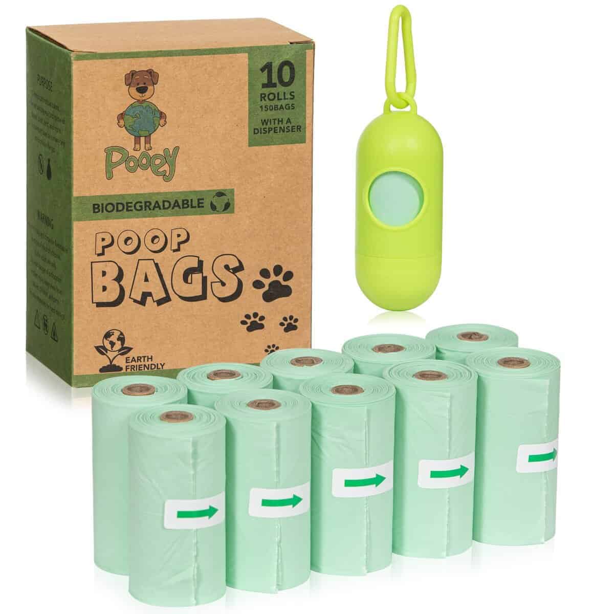 Bolsas de desechos biodegradables para perros Pooey, 150