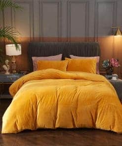 Juego de Funda de Edredón de Felpa de Terciopelo Ivellow