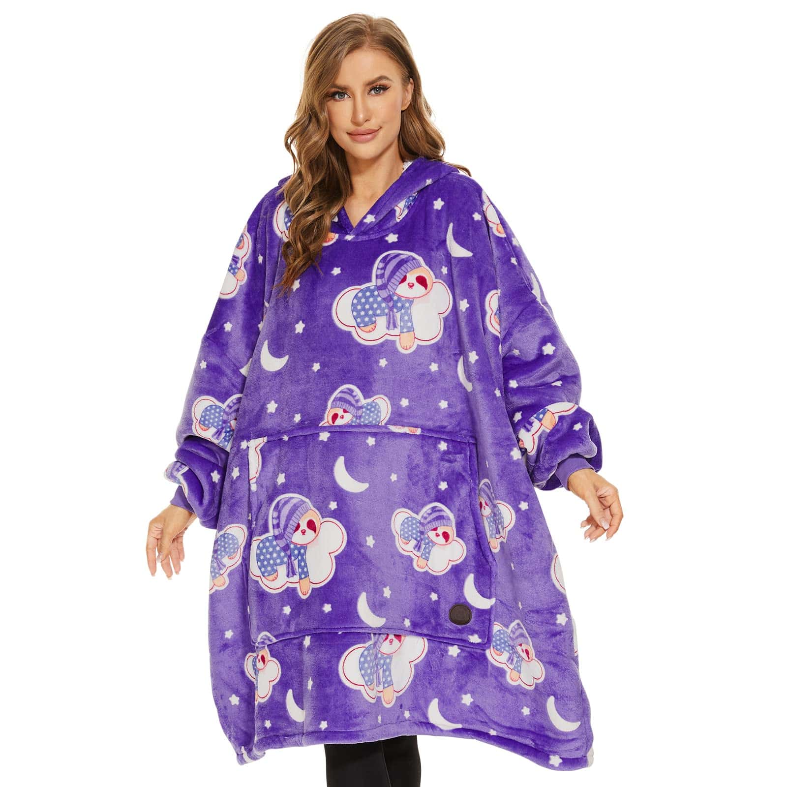 THREE POODLE Manta con Capucha Portátil, Manta con Capucha