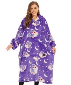 THREE POODLE Manta con Capucha, Manta con Capucha luminosa