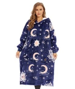 Manta con capucha súper grande que brilla en la oscuridad,