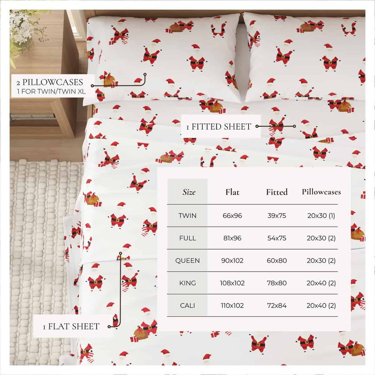 Juego de sábanas de franela Great Bay -Jolly Santa - Imagen 5