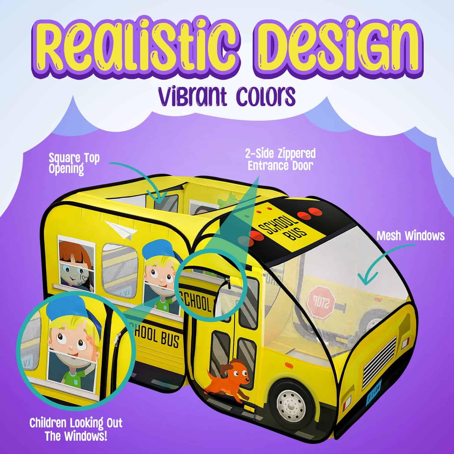 Tentor escolar de autobús para niños Kiddzery - Tiendas con - Imagen 6