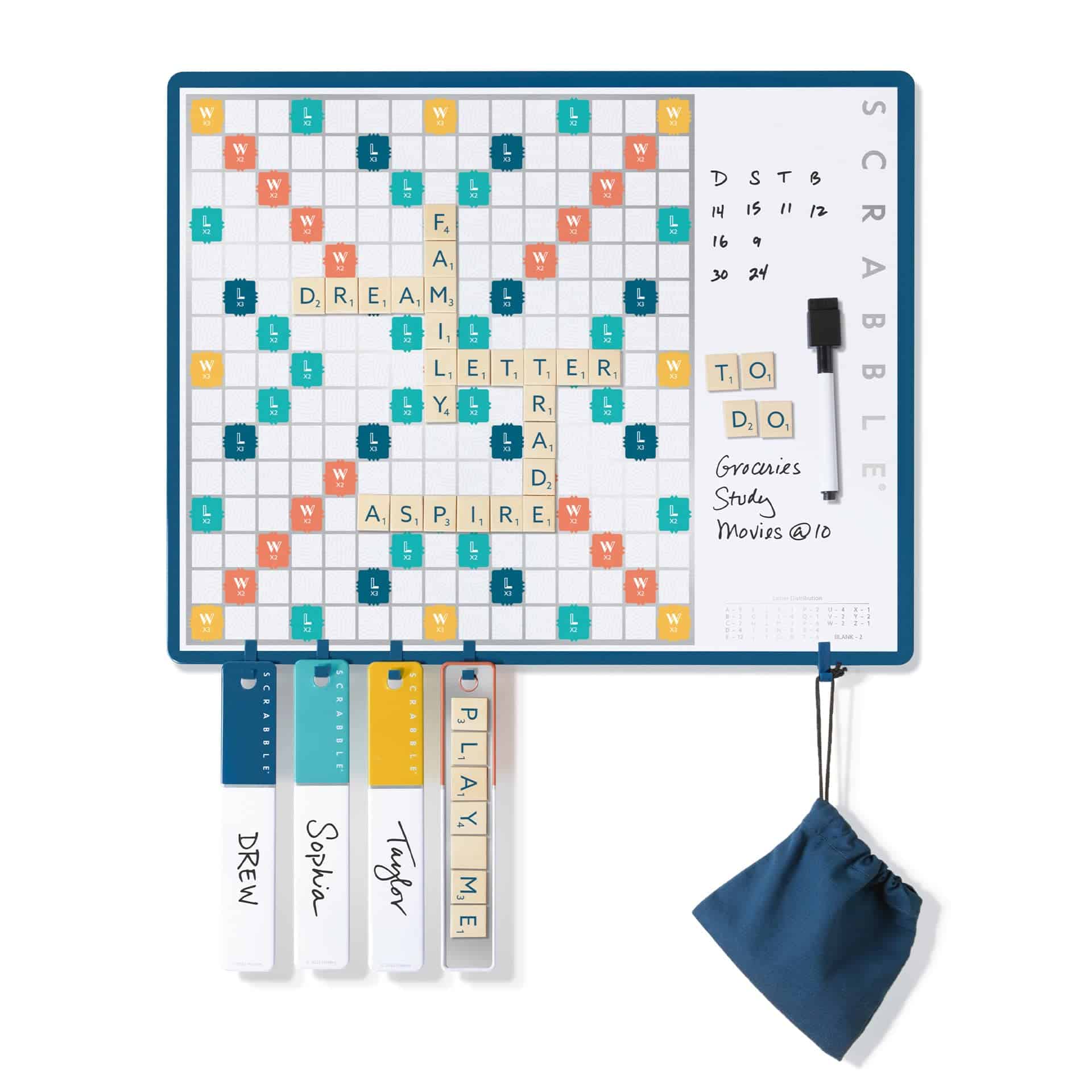 Juego de Scrabble 2 en 1 Edición de Tablero de Mensajes de
