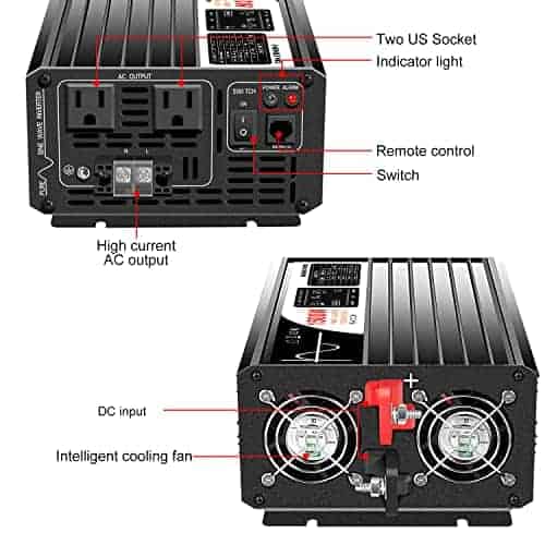 Inversor de Onda Senoidal Pura Xijia 1500W (Potencia Pico - Imagen 4