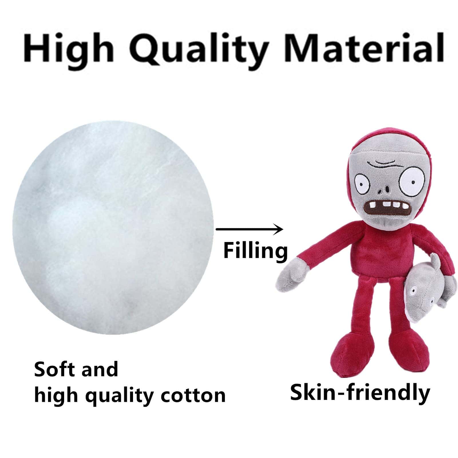 JHESAO 10 PCS Plantas y Zombies Juguete de Peluche, 10 - Imagen 6