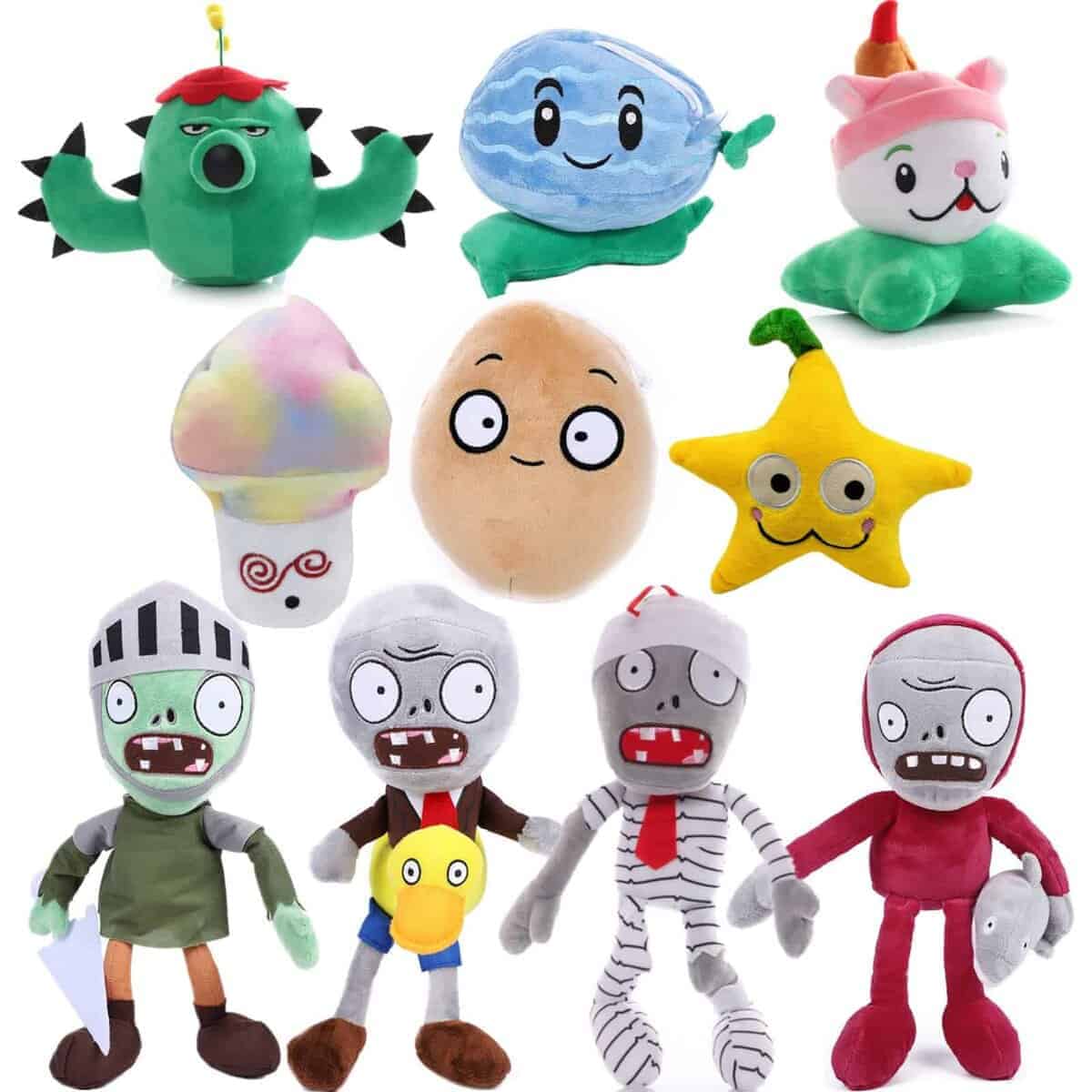 JHESAO 10 PCS Plantas y Zombies Juguete de Peluche, 10