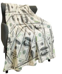 Cobija de Franela HommomH 50" x 60" Beige Divertido Billete