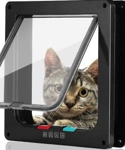 Puerta para Gato con Cerradura de 4 Vías de Tamaño Grande