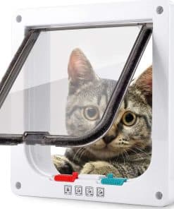 Puerta para Gato con Bloqueo de 4 Vías Tamaño Grande ABS