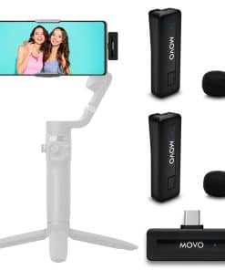 Movo Wireless Mini UC Duo Micrófono Inalámbrico para