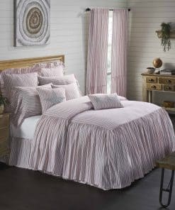 Colcha de cama Piper Classics Timeless Ticking Rouge con