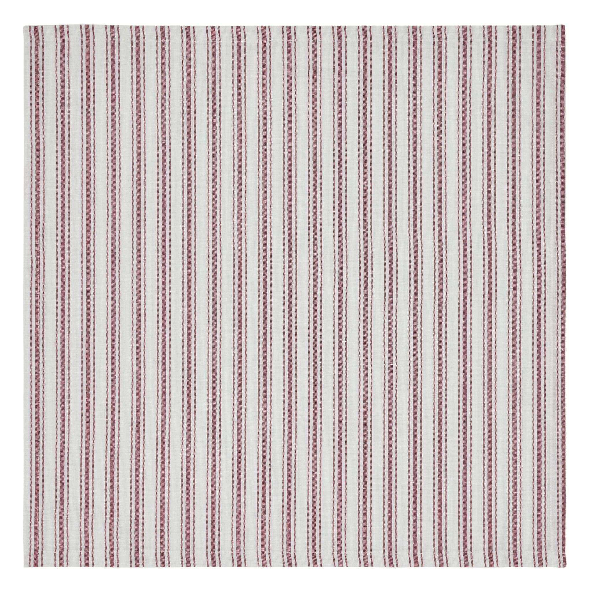 Falda de Cama A Cuadros Rojos Tipo Ticking con Volante, - Imagen 5