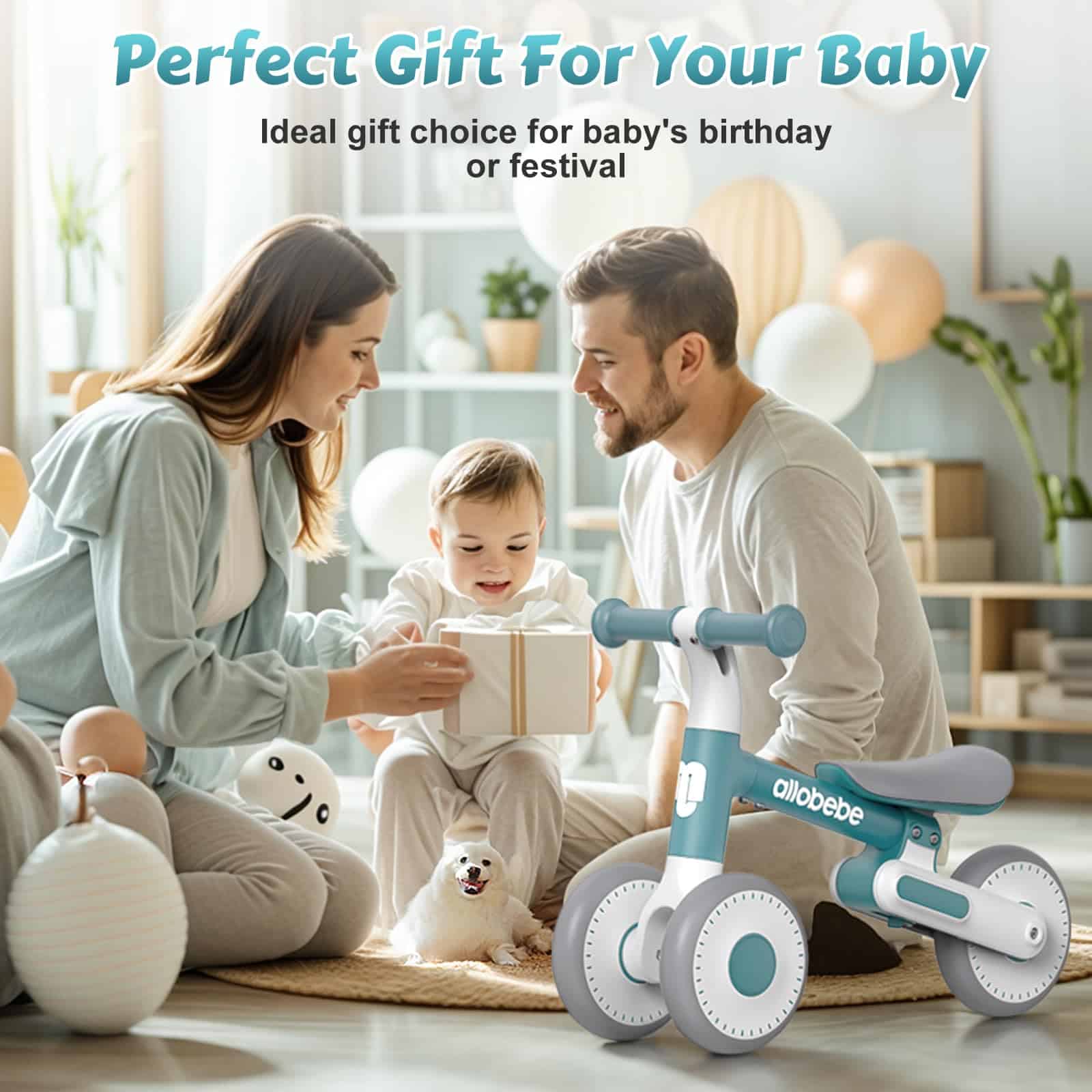 Bicicleta de Equilibrio para Bebés Allobebe 1 Año, - Imagen 4