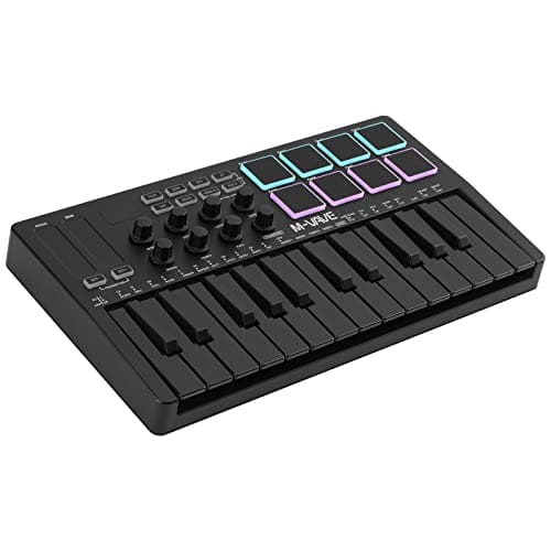Controlador de teclado MIDI USB de 25 teclas M-WAVE con 8