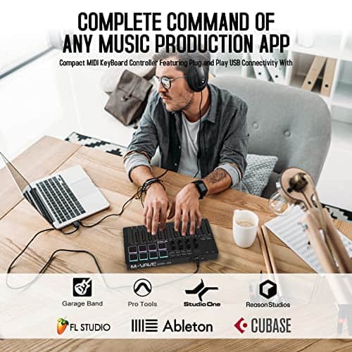 Controlador de teclado MIDI USB de 25 teclas M-WAVE con 8 - Imagen 3