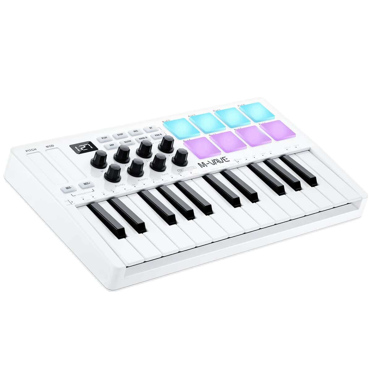 Controlador de teclado MIDI USB de 25 teclas M-WAVE con 8
