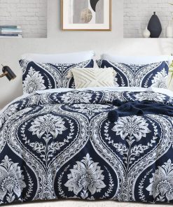 Funda de Edredón Azul Marino King - Juego de Funda de