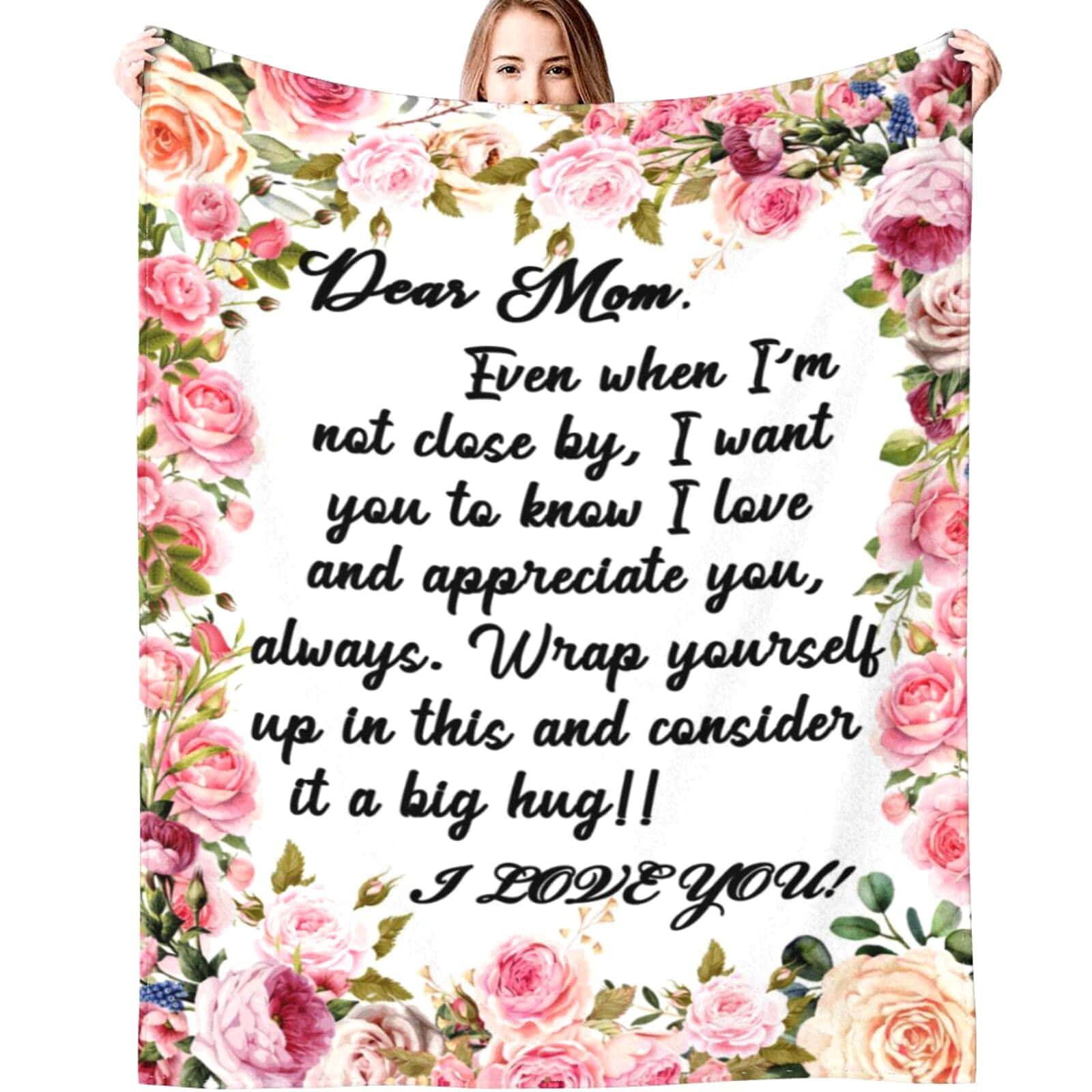 Manta para mamá de Hija Hijo, Franela Suave para Cama