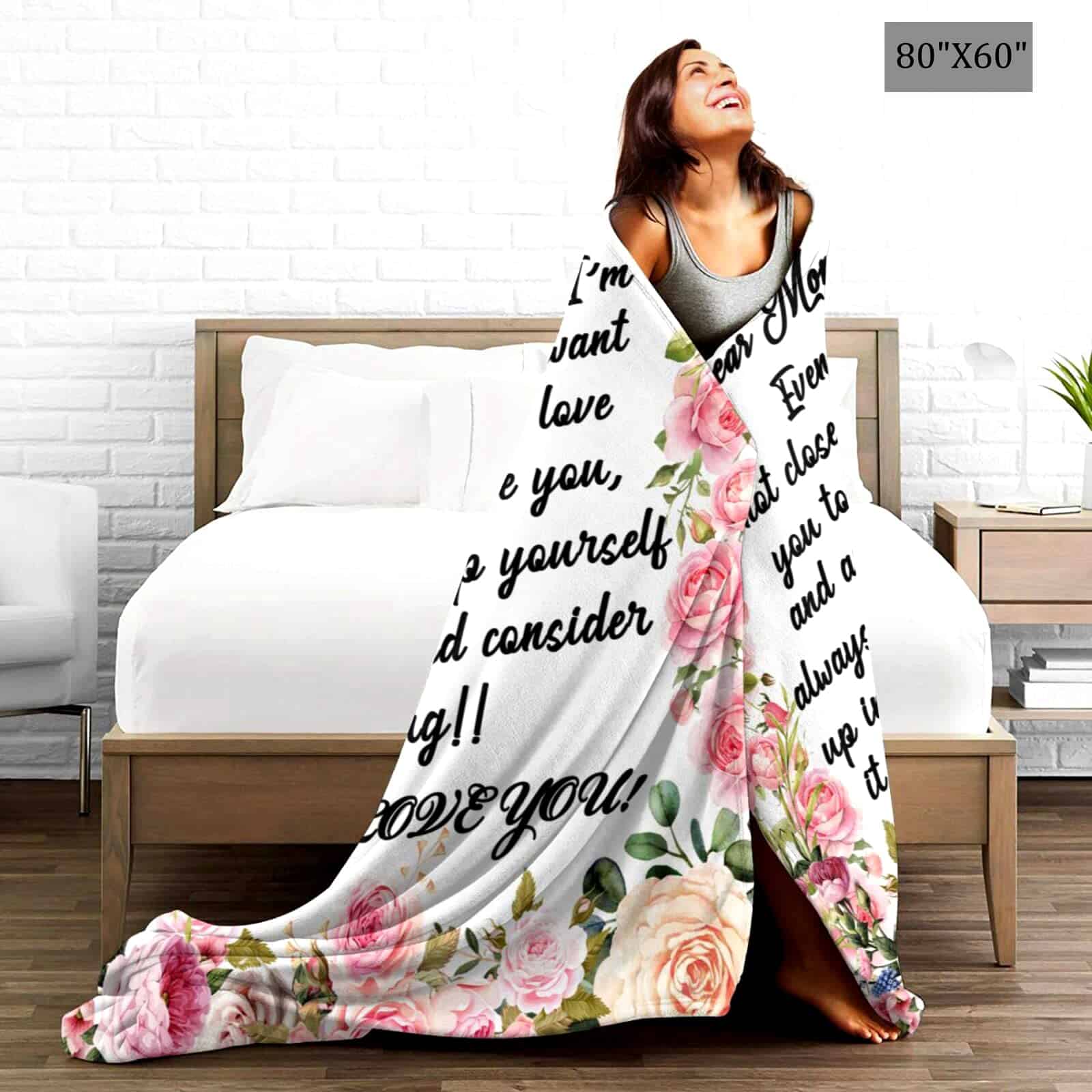 Manta para mamá de Hija Hijo, Franela Suave para Cama - Imagen 5