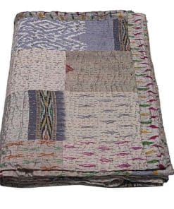 Colcha Kantha de Retazos DecorAvenue, Cobertor, Cubrecama